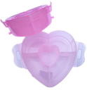 Cajita organizadora triple corazón rosa