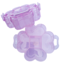 Cajita organizadora triple flor rosa