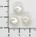 Perla de río plástica piedrita irregular 8mm #03 x 10gr