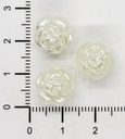 Perla de río plástica bolita rosa 12mm x 10gr.