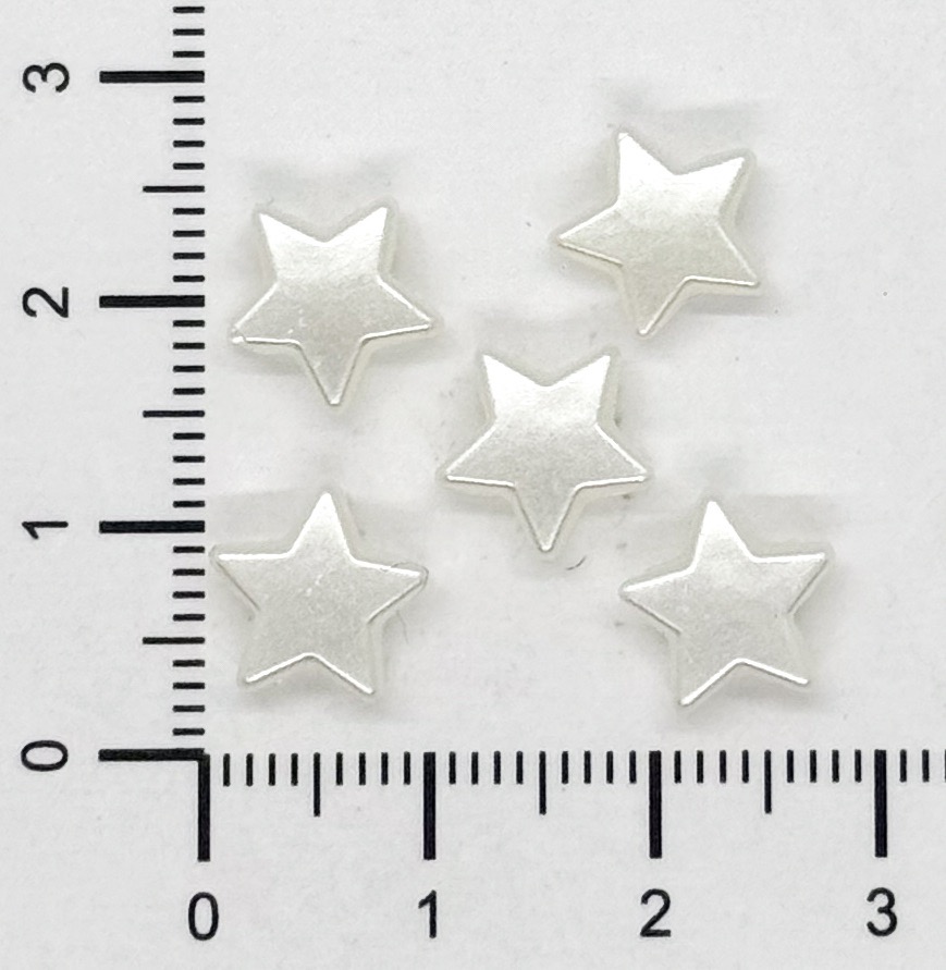 Perla de río plástica estrella 10mm x 10gr.