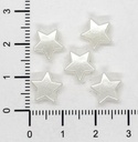 Perla de río plástica estrella 10mm x 10gr.