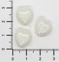 Perla de río plástica corazón multip 10mm x 10gr.