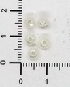Perla de río plástica donita facetada 4mm x 10gr.