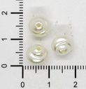Perla de río plástica dona irregular 8mm x 10gr.