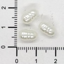 Perla de río plástica irregular chica 10x6mm x 10gr.