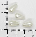 Perla de río plástica gota 12x7mm x 10gr.
