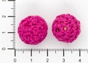 Bolitas 14mm tejidas crochet x 2 un 