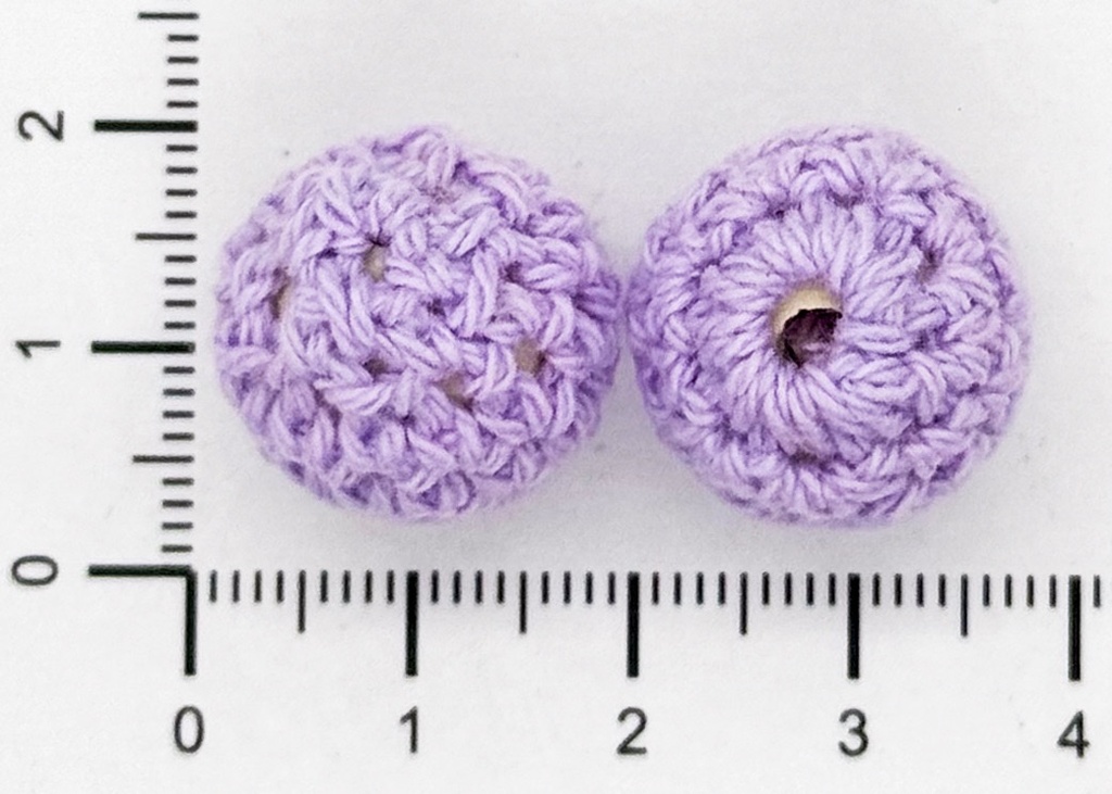 Bolitas 14mm tejidas crochet x 2 un 