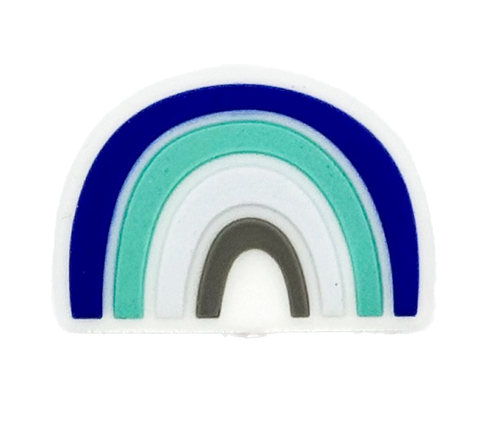 Dije silicona pasante No-Tox Arco Iris x 1 un.