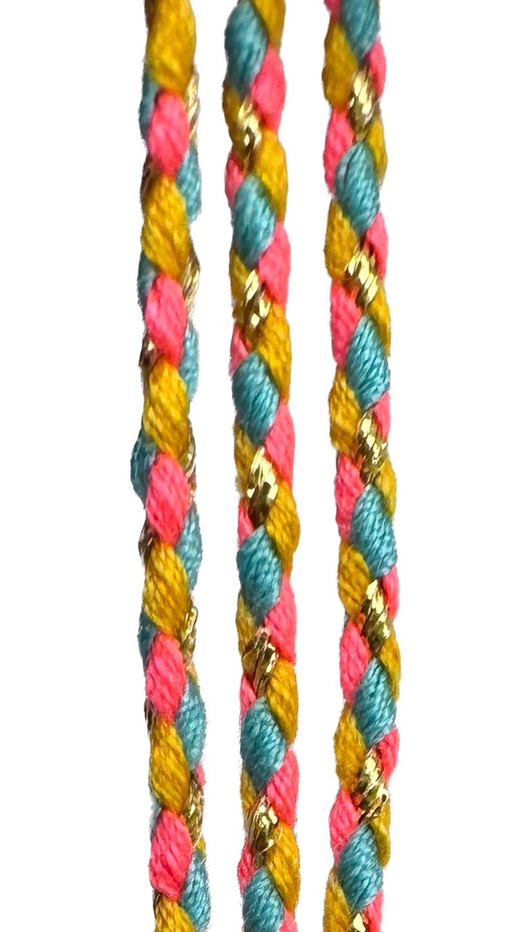Cordón trenzado algodón c/lurex #006 x 5mt.  
