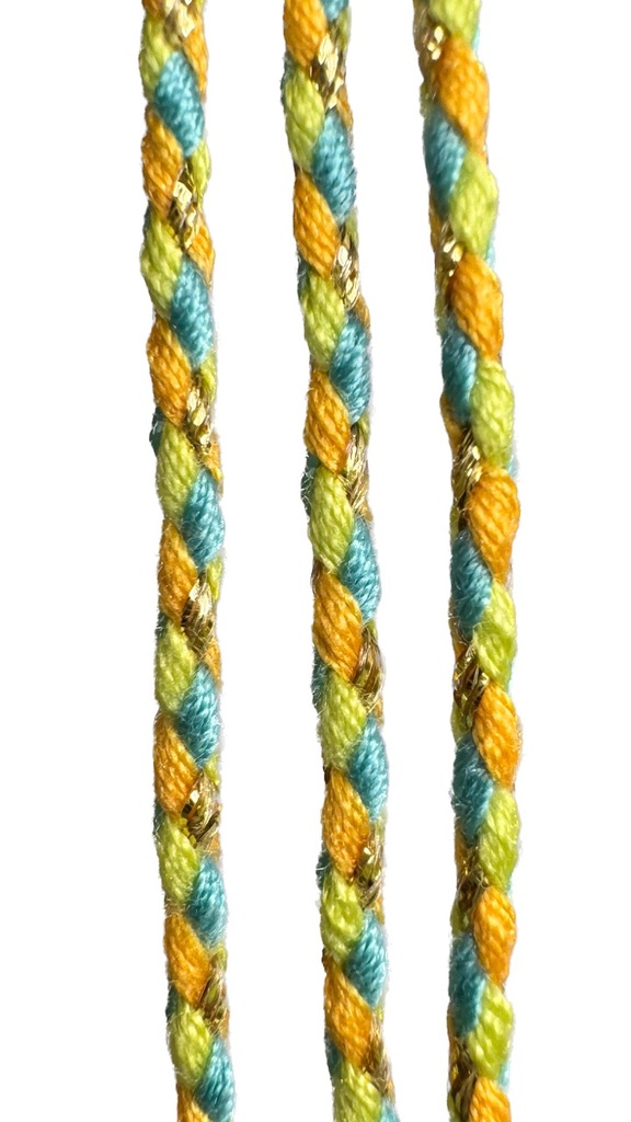 Cordón trenzado algodón c/lurex #006 x 5mt.  