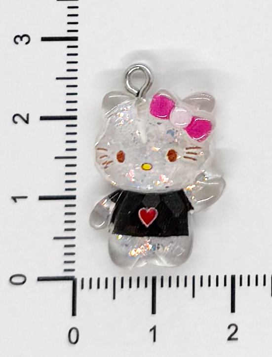 Dije c/pitón glitter Kitty x 1un 