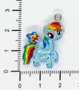 Dije c/pitón glitter unicornio x 1un