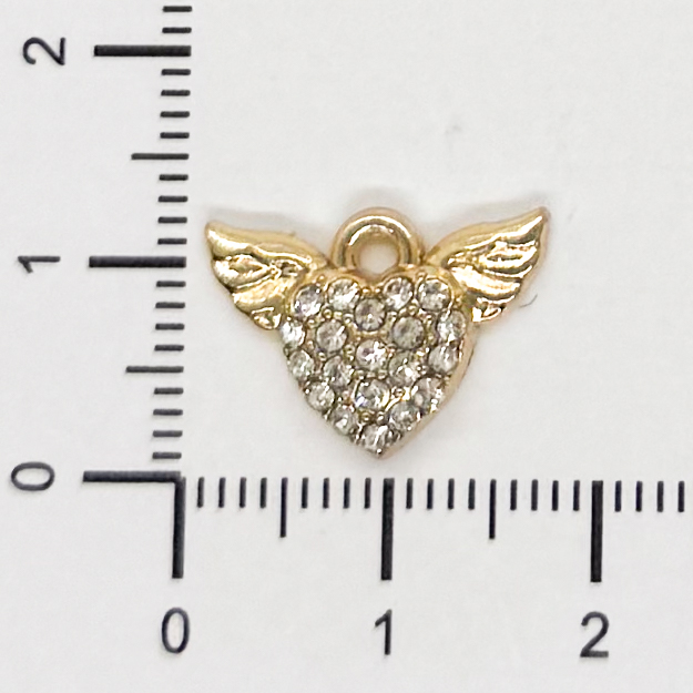 Dije fundición mariposa c/strass x 1 un.