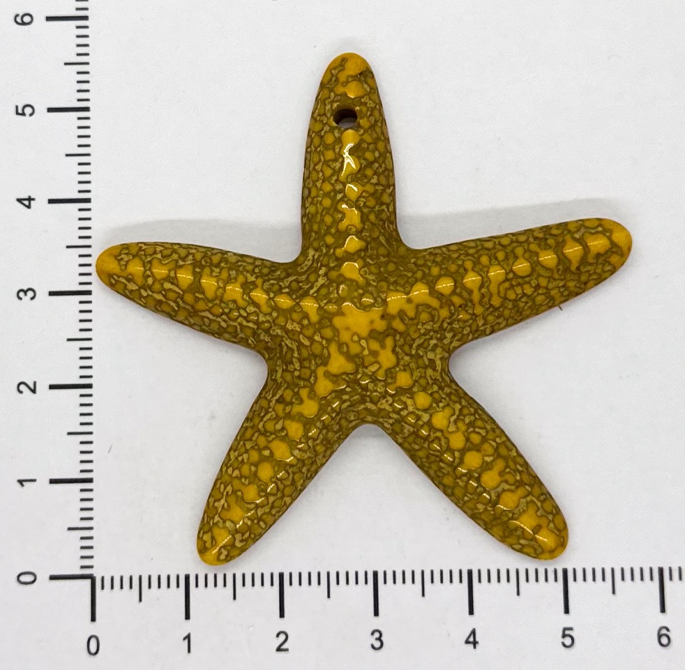 Estrella de Mar resina (mod 1) amarilla x 1un  