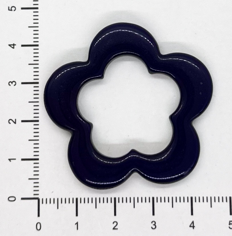 Flor resina azul marino x 1un  