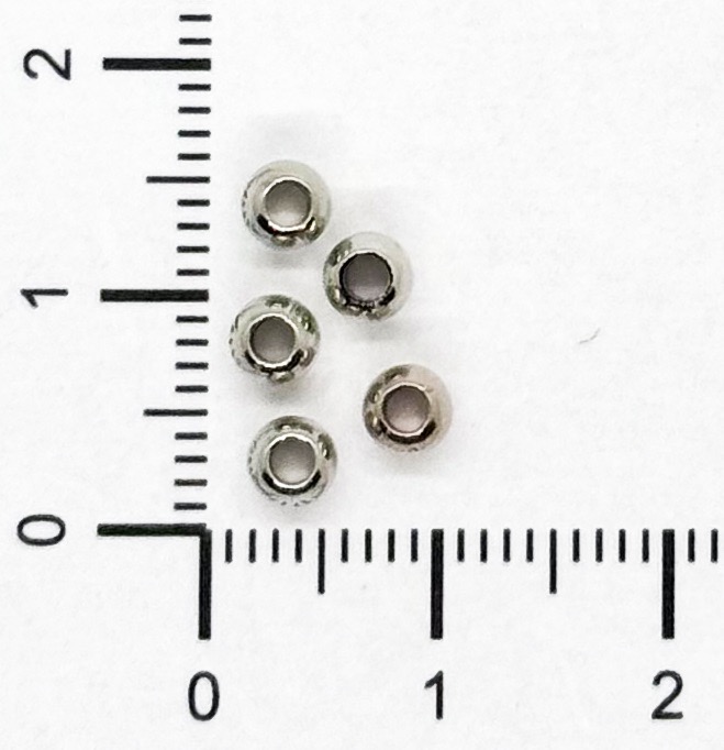 Bolita CCB niquel pase ancho 4mm x 10gr.