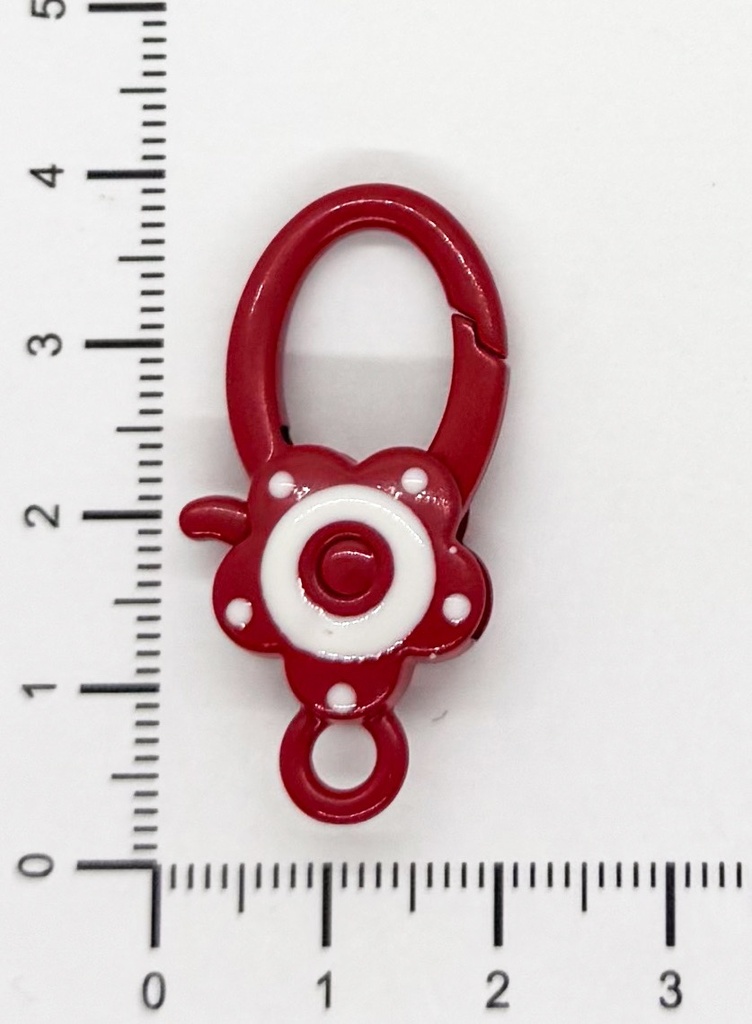 Mosquetón oval flor multicolor 35mm