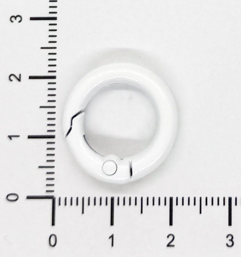 Mosquetón redondo 20mm blanco