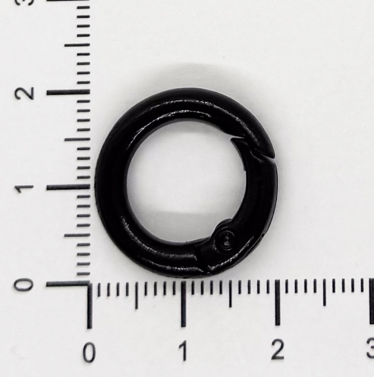 Mosquetón redondo 20mm negro