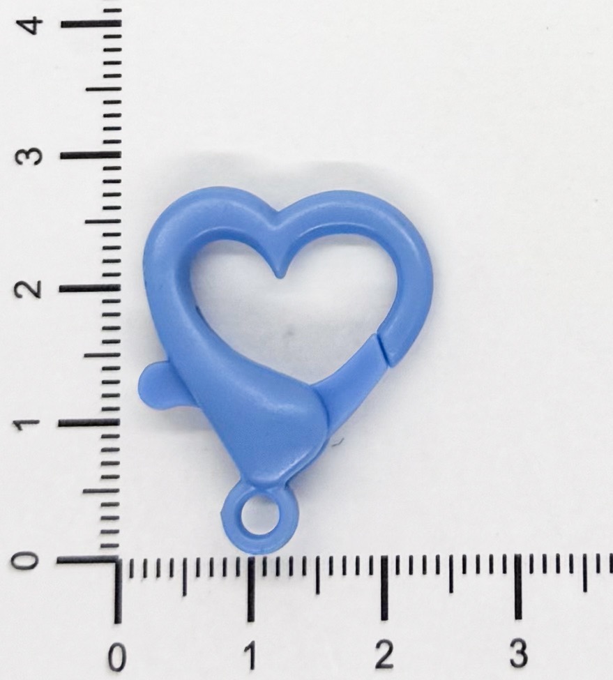 Mosquetón plástico corazón 22x26mm 