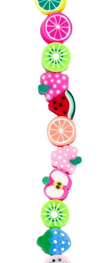 Tira de fimo frutas x 40un  