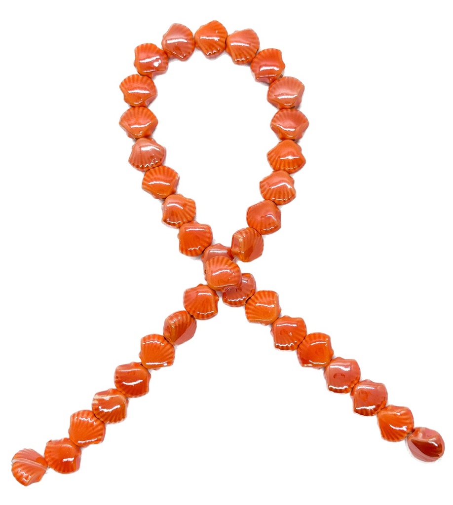 Cerámica 12 mm almeja naranja