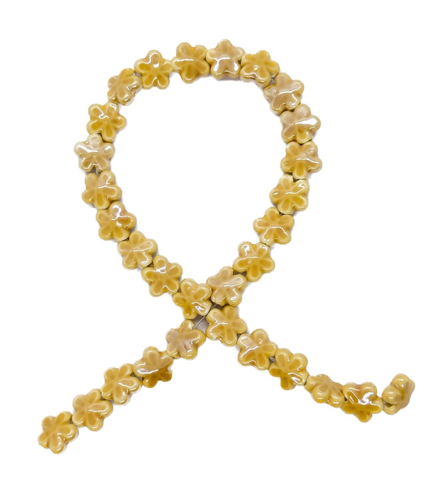 Cerámica 12mm flor marrón claro