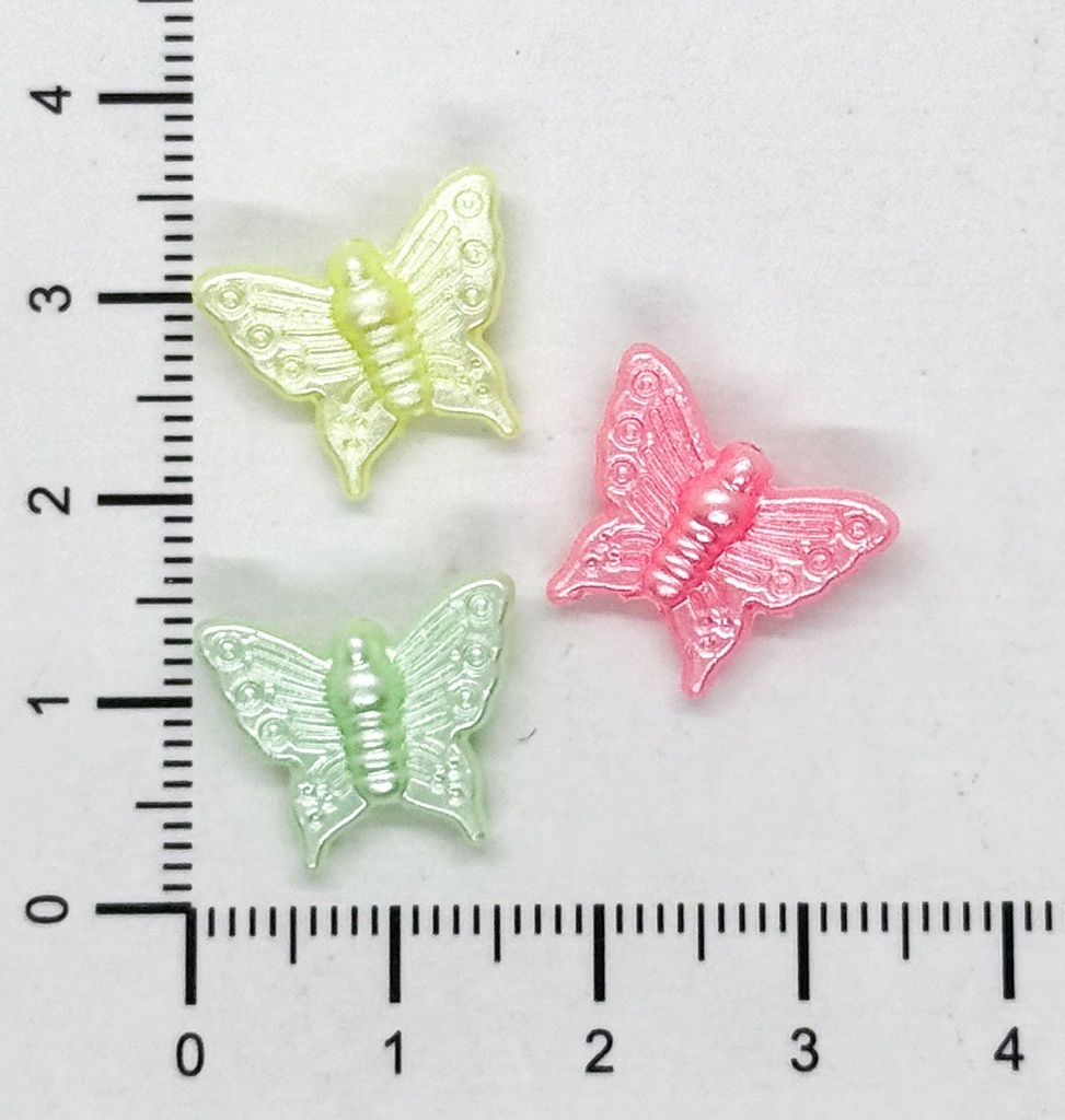  Plástico infantil pastel perlado mariposa #1 x 10gr.   