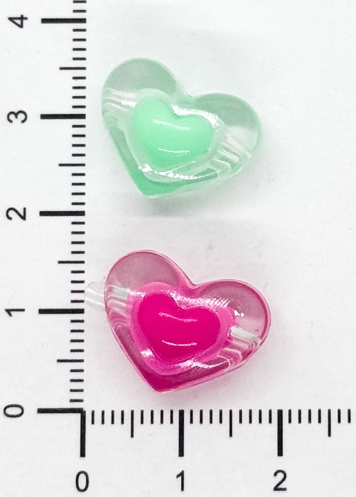 Corazón inyectado #1 pastel colores surtidos x 10gr. 