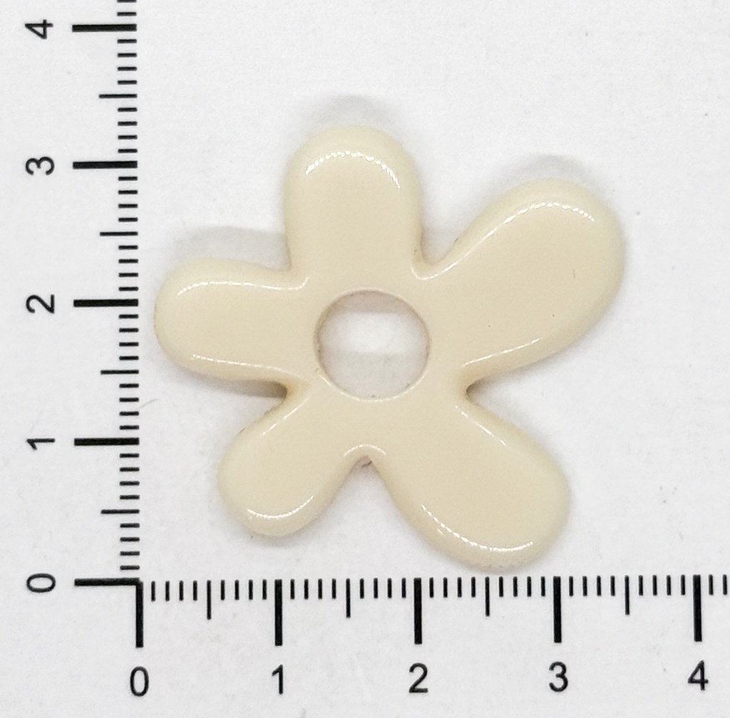 Flor resina (mod 1) amarillo x 1un  