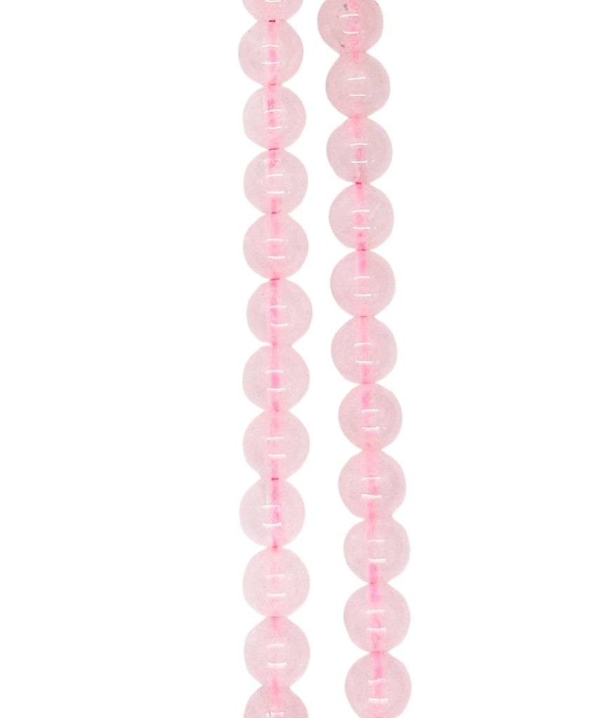 Bolita cuarzo rosa 6mm x tira   
