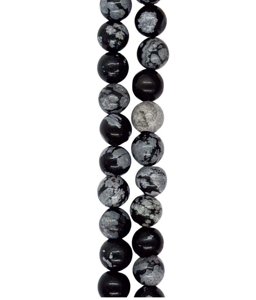 Bolita obsidiana nevada 6mm x tira  