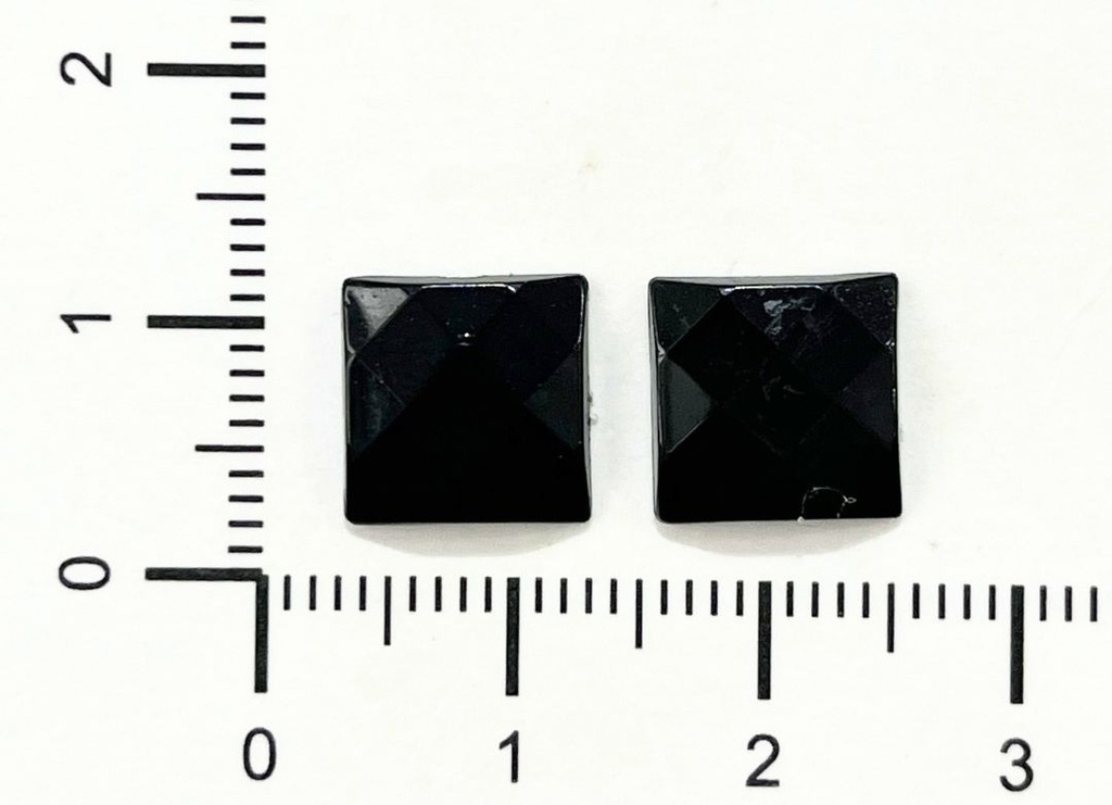 Gemas termopegables negra cuadrada 10x10mm x 10un 