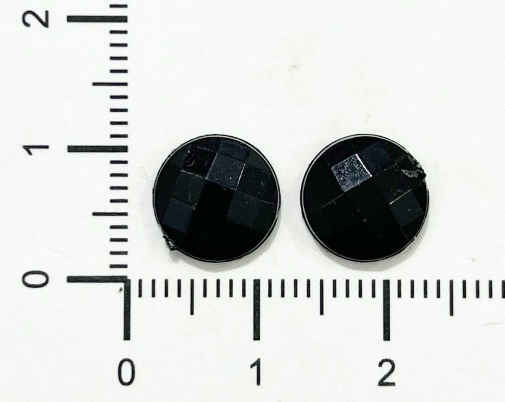 Gemas termopegables negra redonda 10mm x 20un 