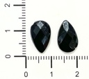 Gemas termopegables negra gota 8x12mm x 20un  