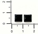 Gemas termopegables negra cuadrada 6x6mm x 30un 