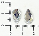 Gemas termopegables plateadas gota 8x12mm x 20un  