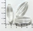 Cairel acrílico transp. semilla pasante 35x13mm x 20gr
