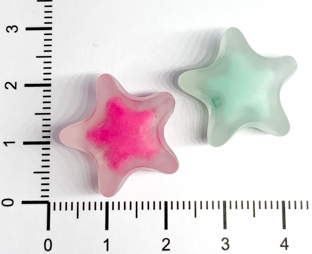 Estrellas inyectadas pastel colores surtidos x 10 grs.
