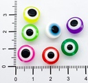 Ojos turcos planos mix color 10mm x 20 un.