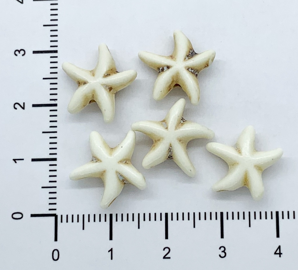 Estrellas de mar pasantes cerámica x 10 un. 