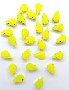 Gema engarzada gota amarillo opalino 6x10mm x 10un.