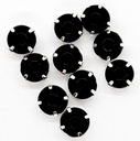 Gema engarzada redonda negro opaco 8mm x 10un.