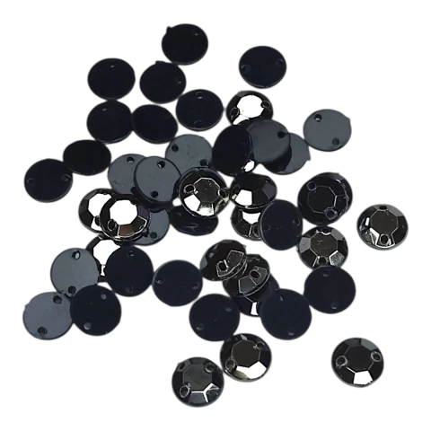 Gema redonda p/coser 8mm negra x 100un
