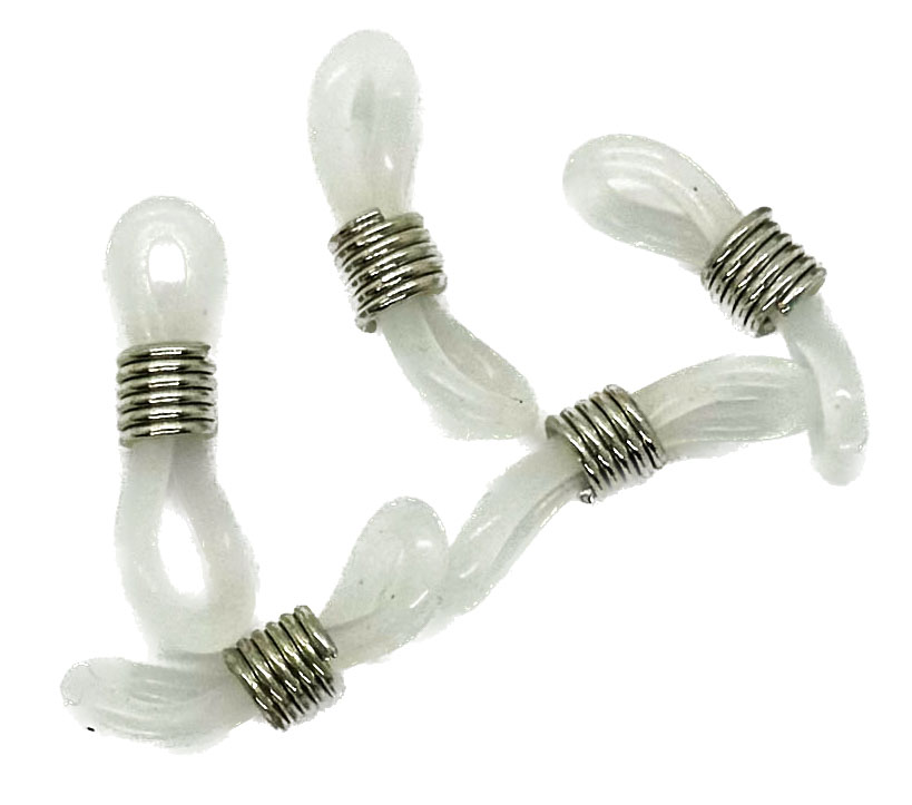 Gomita p/anteojos transparente c/resorte x 10un.