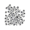 Hashtag # plano 7mm blanco c/negro x 10gr.