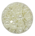 Perla de río plástica flor calota 10mm #01 x 10gr.