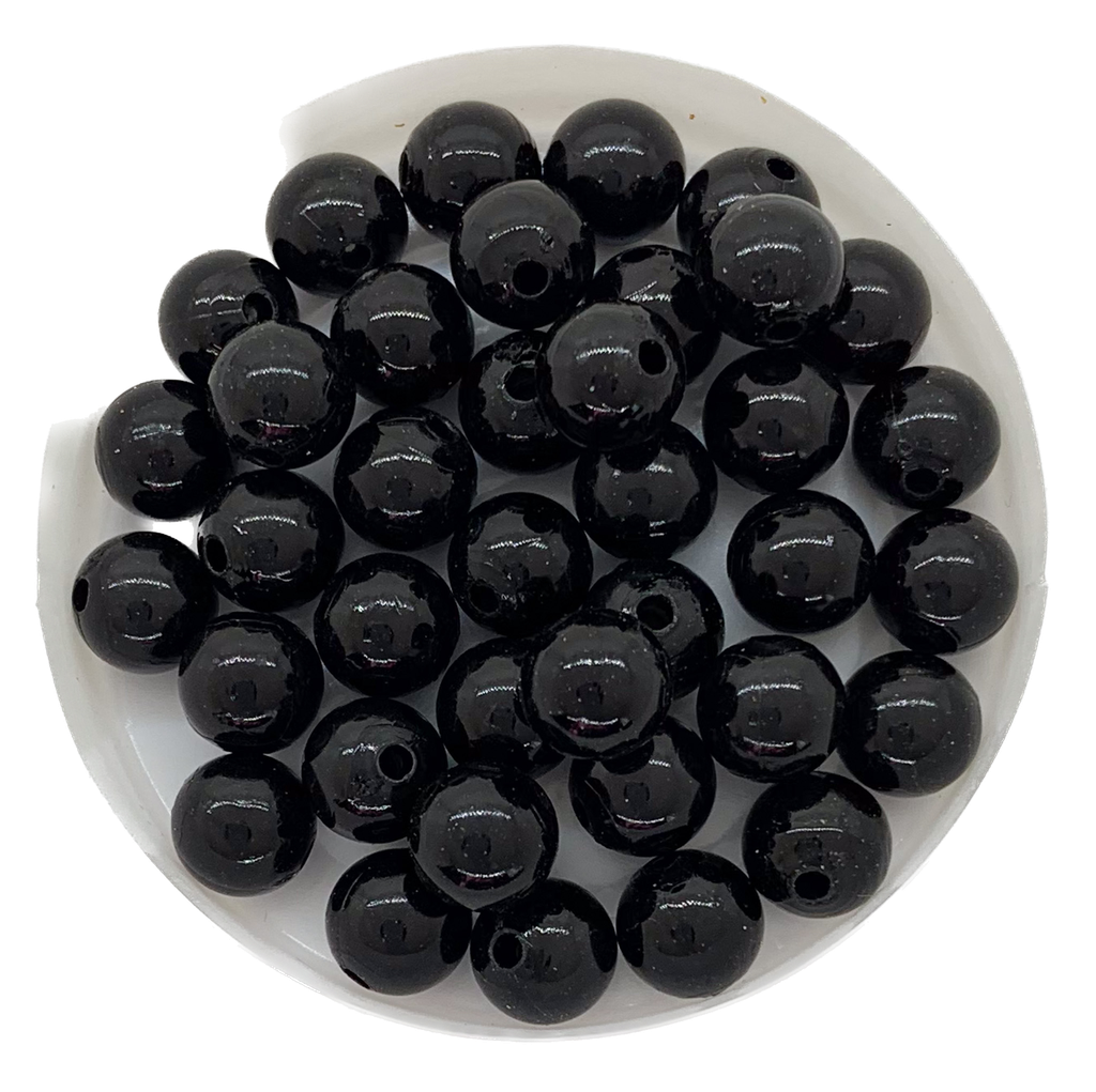 Perla plást. perlada negro #K2 8mm x 10g